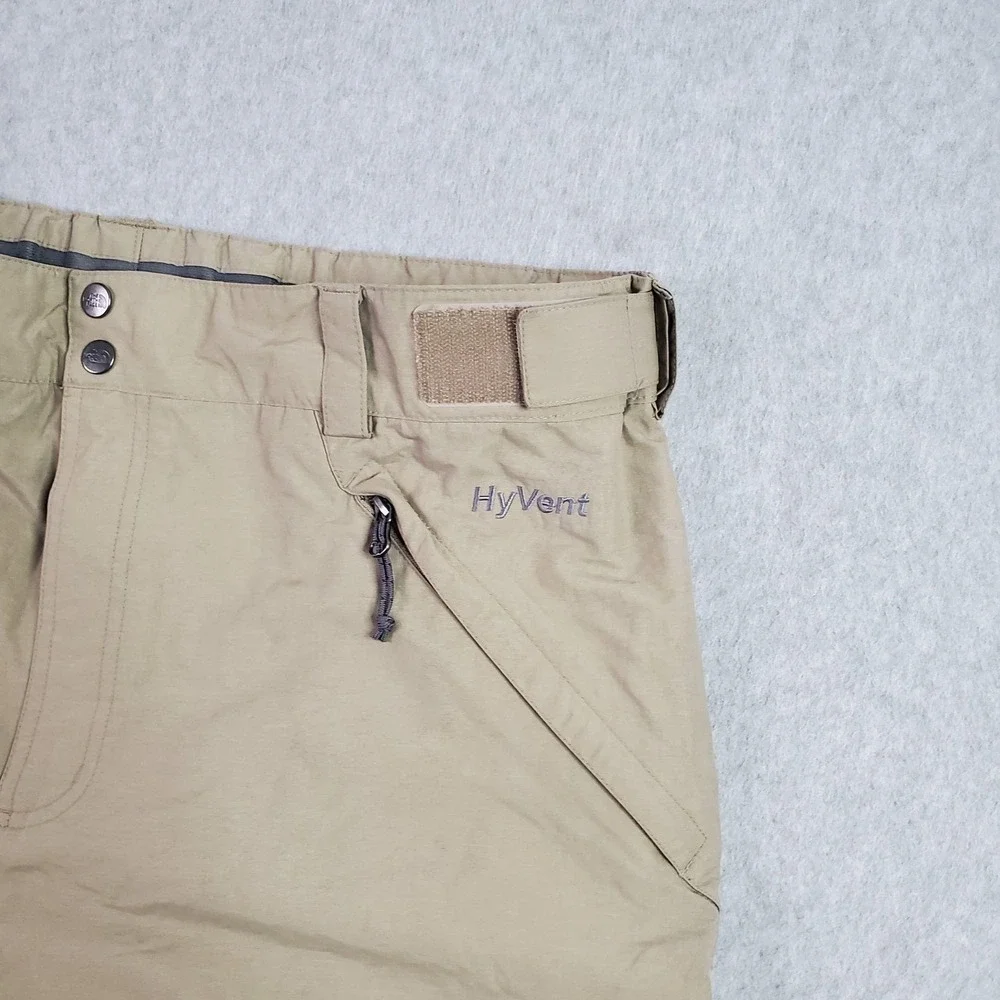 The North Face Snow Pants Mens 38,x32 Beige HyVent Waterproof Zip Vents Ski